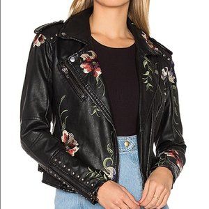 Blank NYC • Floral Faux Leather Jacket